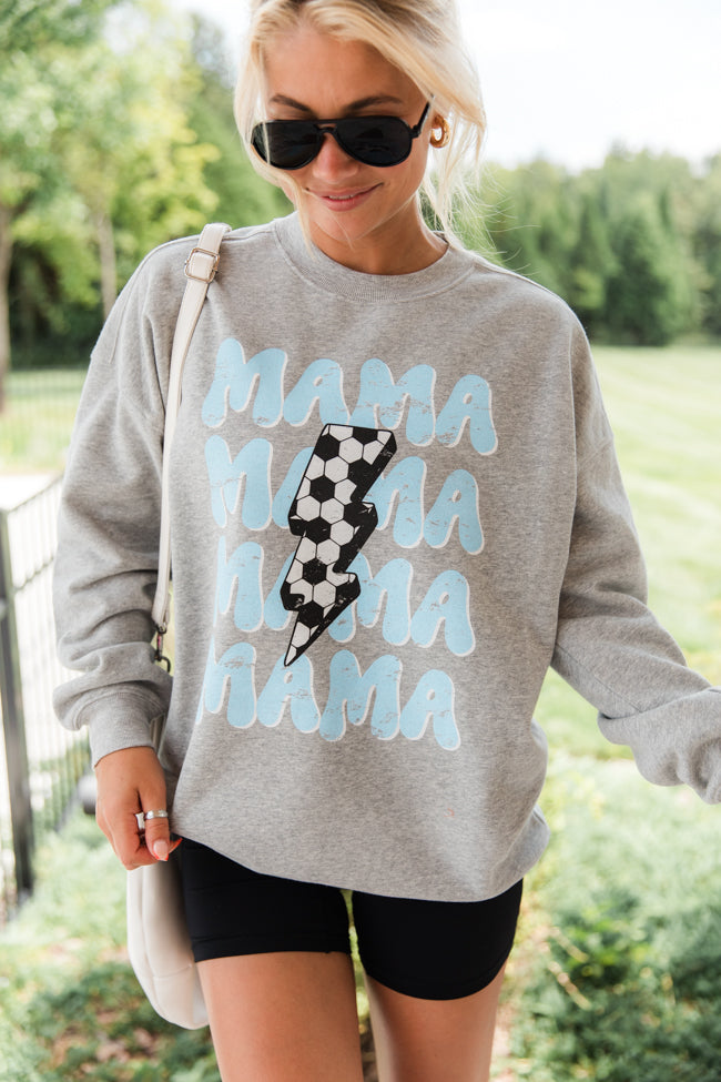 Mama Repeat Soccer Light Grey Oversized Graphic Sweatshirt Eastbay Online