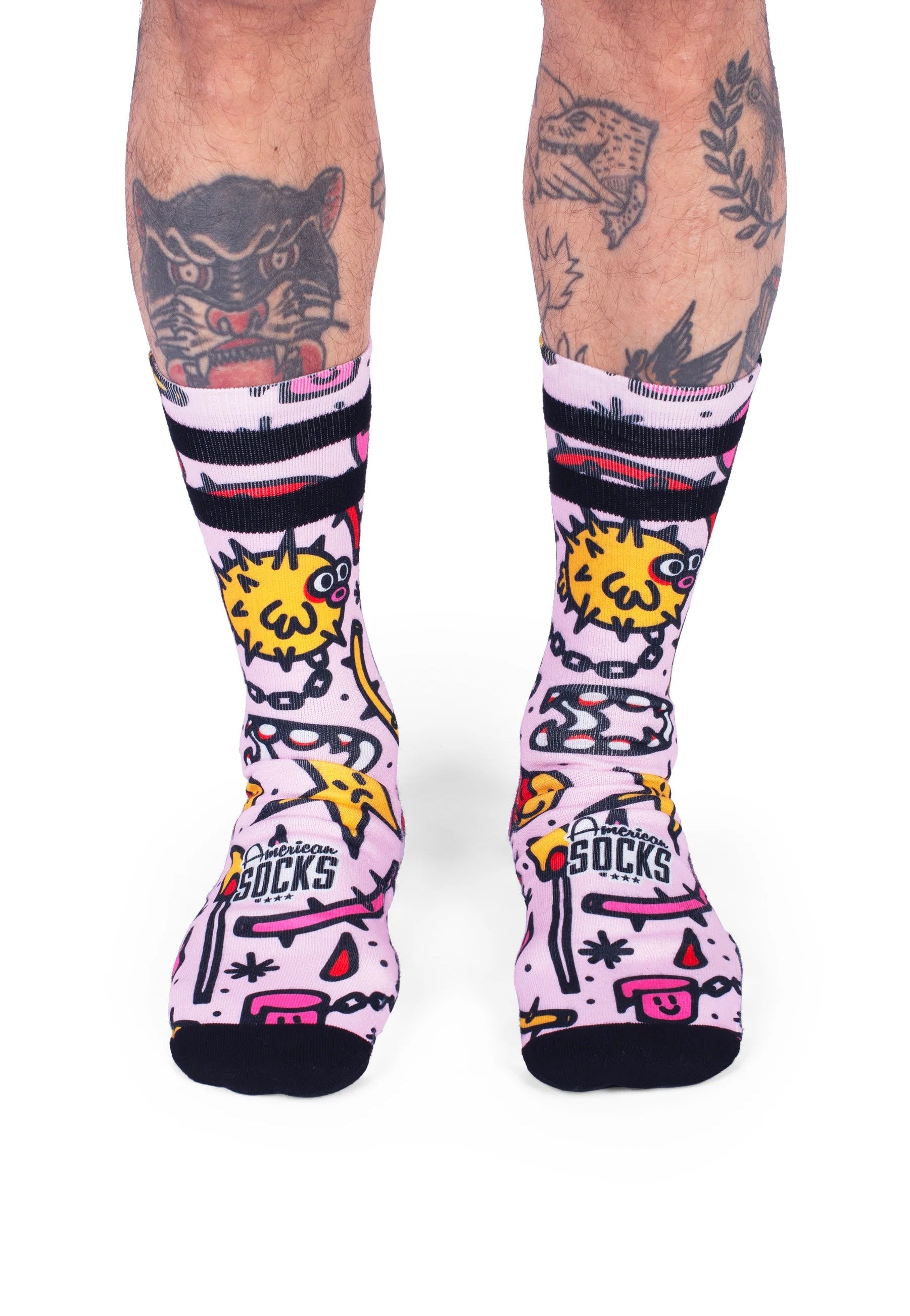 American Socks - Blowfish Mid High Pink - Socks New Styles For Sale