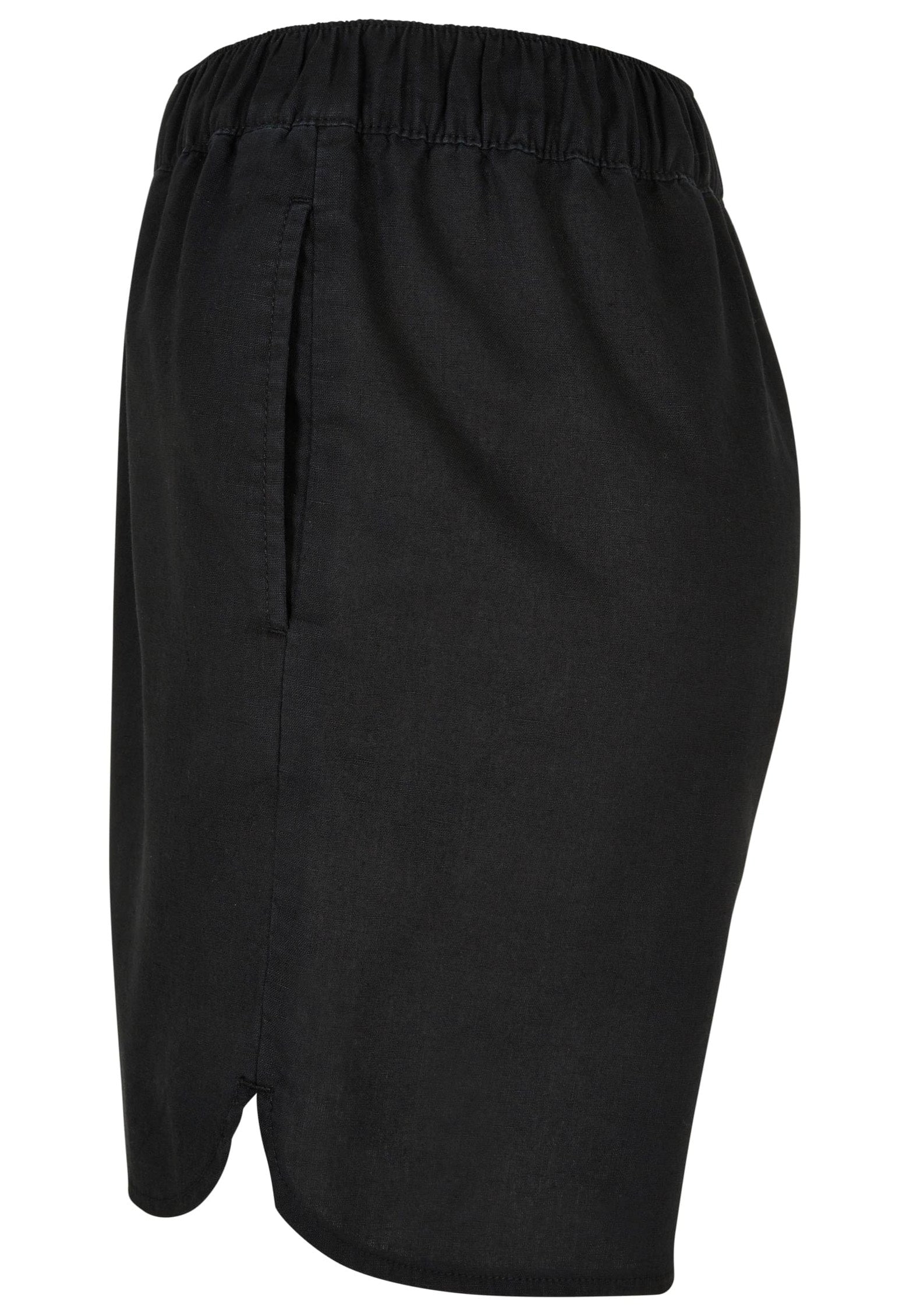 Urban Classics - Ladies Linen Mixed Black - Shorts Pices For Sale