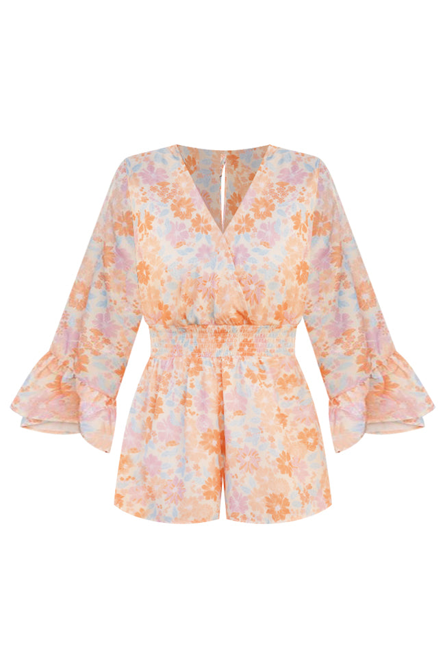 I Keep Hoping Floral Orange Romper FINAL SALE Where To Buy