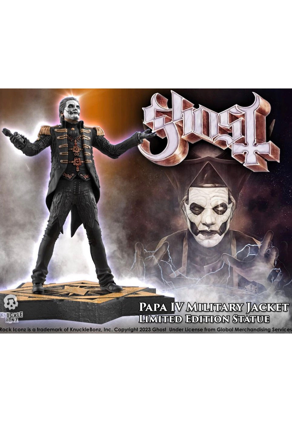 Ghost - Papa Emeritus IV (Military Jacket) 1/9 Rock Iconz - Statue 2025 Unisex