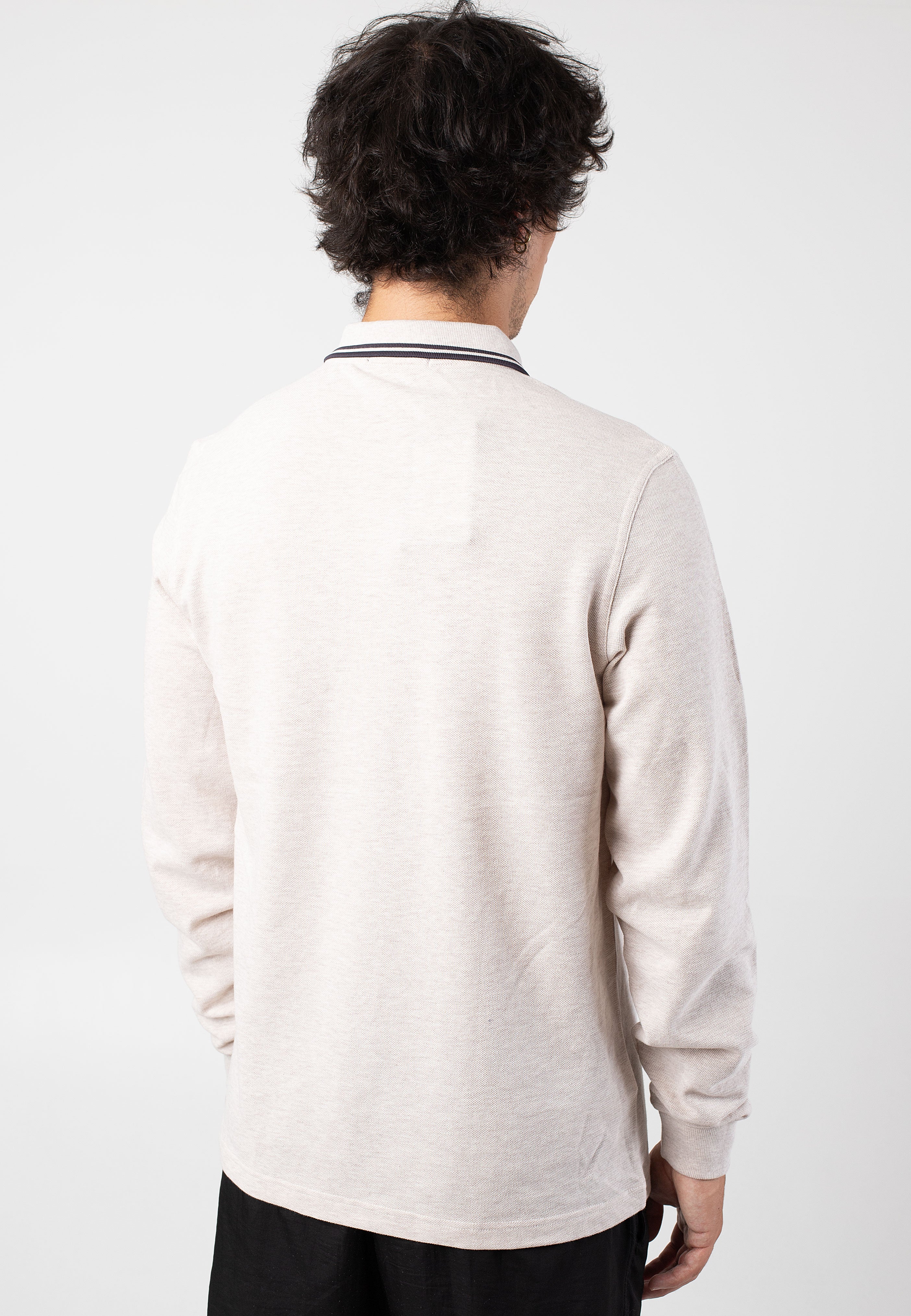 Fred Perry - Twin Tipped Porrdidge Marl/Anchor Grey/Anchor Grey - Longsleeve Buy Online