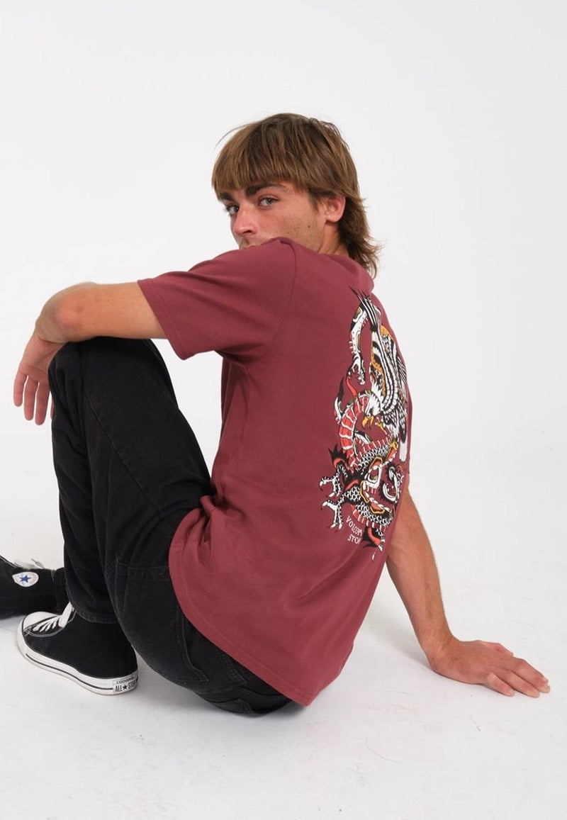 Volcom - Lintell Classic Merlot - T-Shirt Best Pices Online