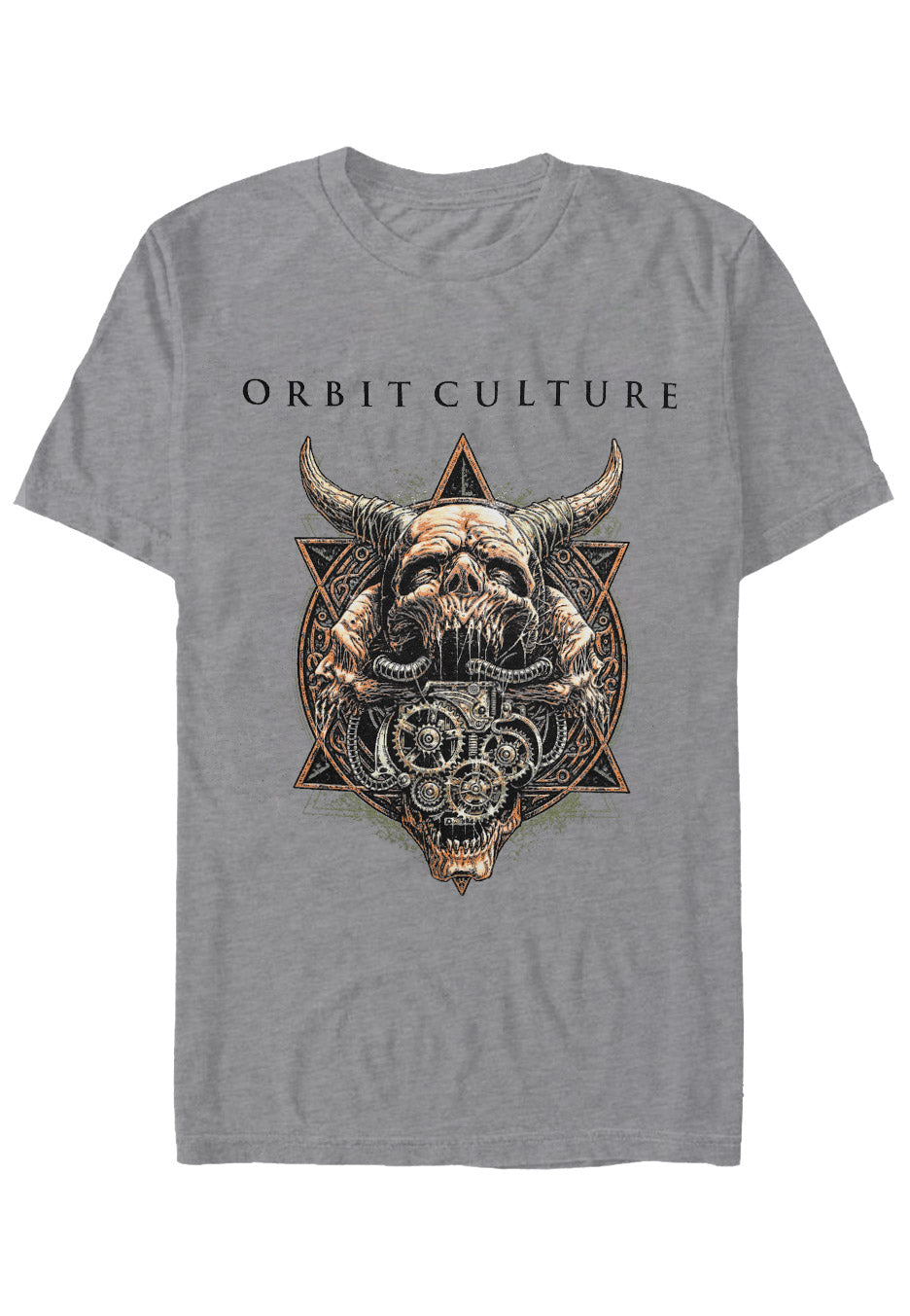 Orbit Culture - Horned Skull Graphite Heather - T-Shirt Looking For Sale Online