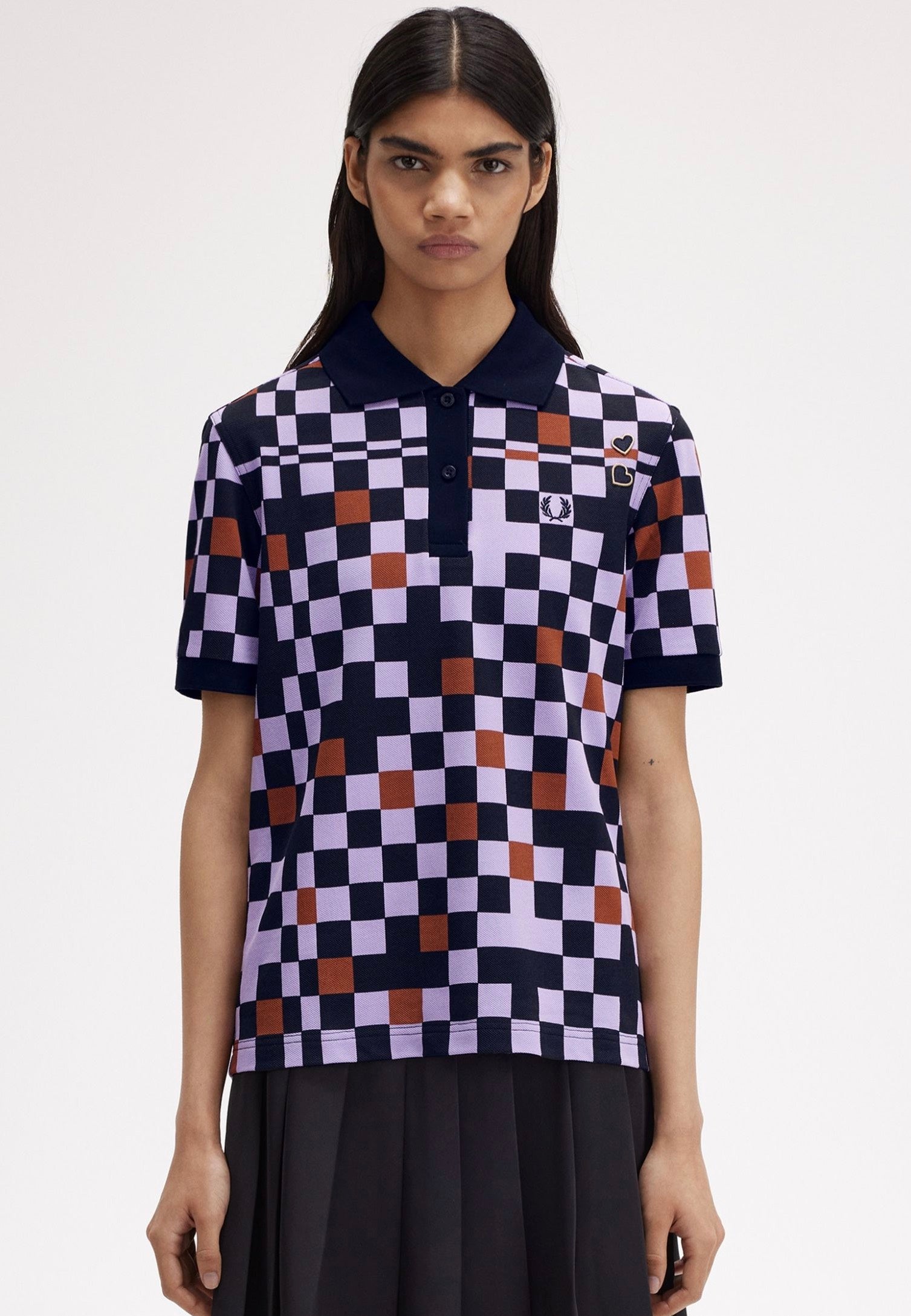 Fred Perry x Amy Winehouse - Printed Ultra Violet - Polo Sale High Quality