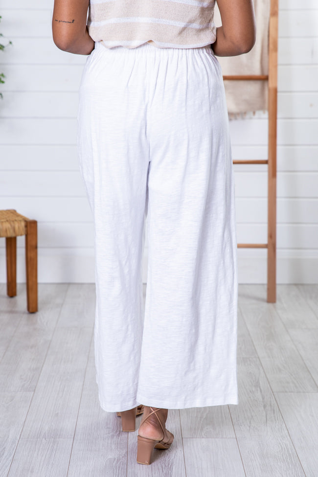 Island Breeze White Tie Waist Pants FINAL SALE Newest Cheap Online