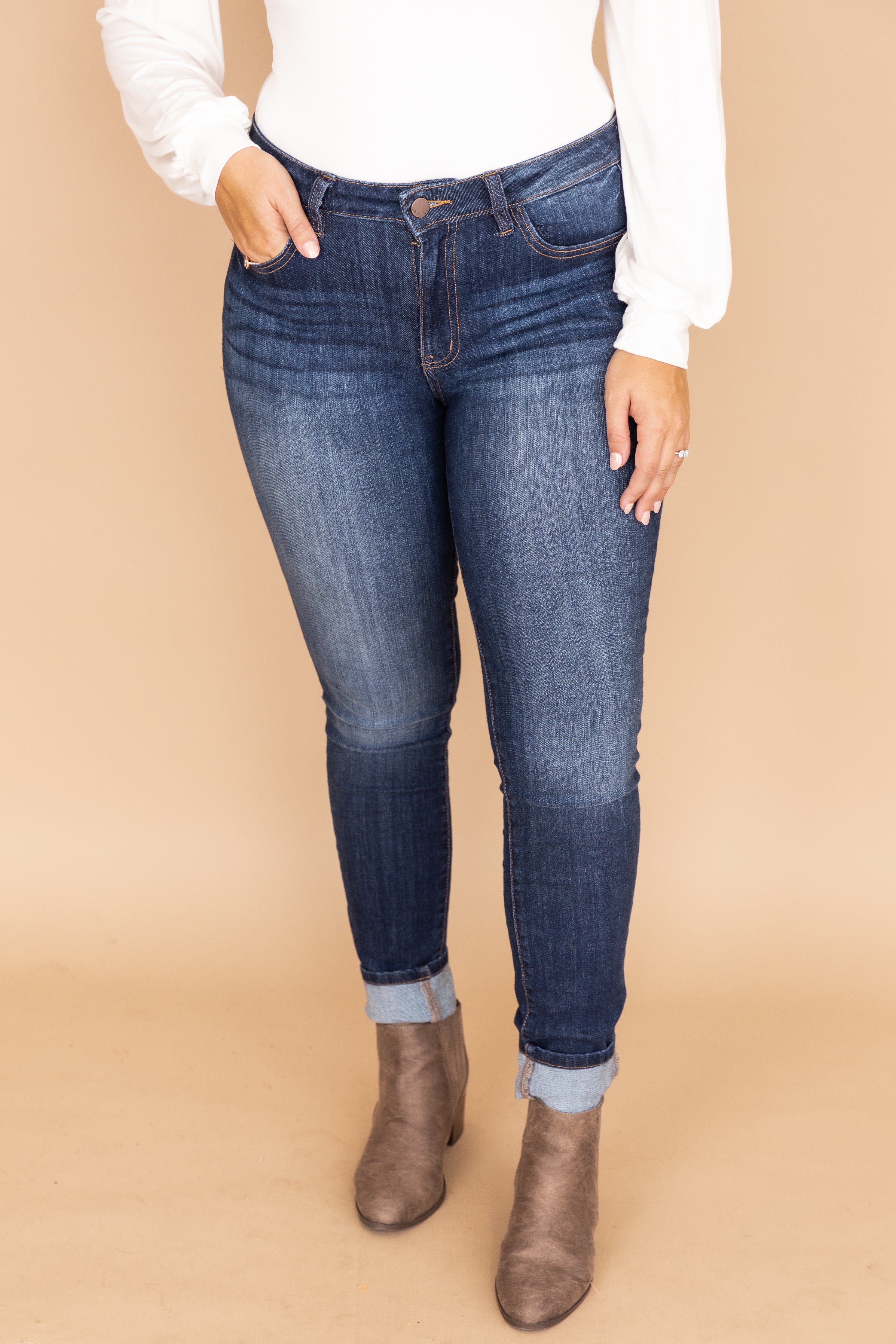 Willa Dark Wash Skinny Jeans FINAL SALE Cheap Sale Good Selling