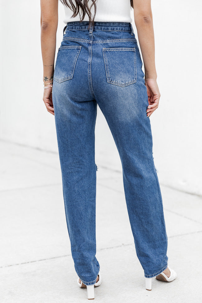 Keeley Dark Wash Distressed Straight Leg Jeans FINAL SALE Pay With Paypal Cheap Online