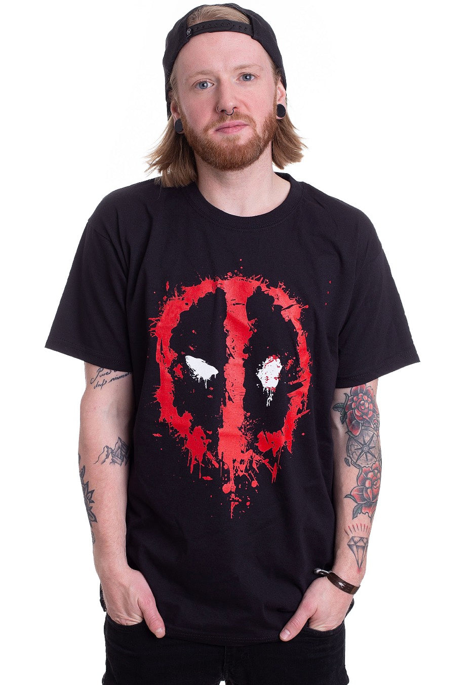 Deadpool - Splat Face - T-Shirt Browse Cheap Pice