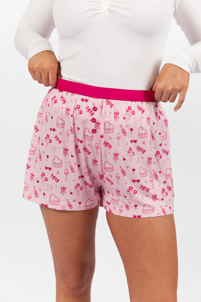 Subtle Hints Valentine's Day Icon Pajama Boxer Shorts FINAL SALE