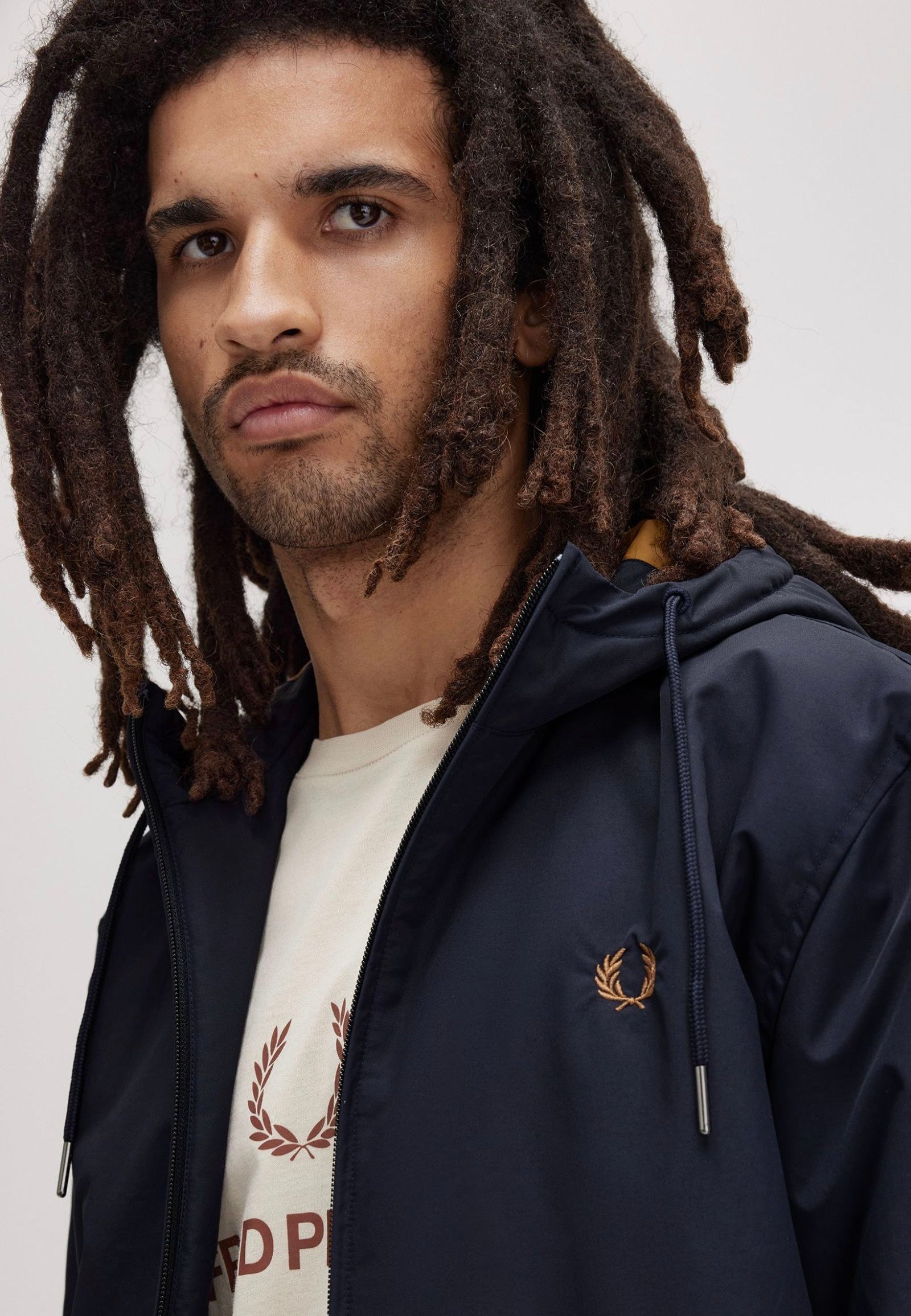 Fred Perry - The Hooded Brentham Navy - Jacket Order Cheap Pice