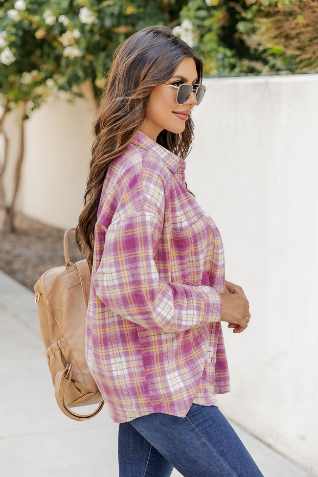 Wishing On Forever Pink Plaid Shacket FINAL SALE Cheap Sale Visit New