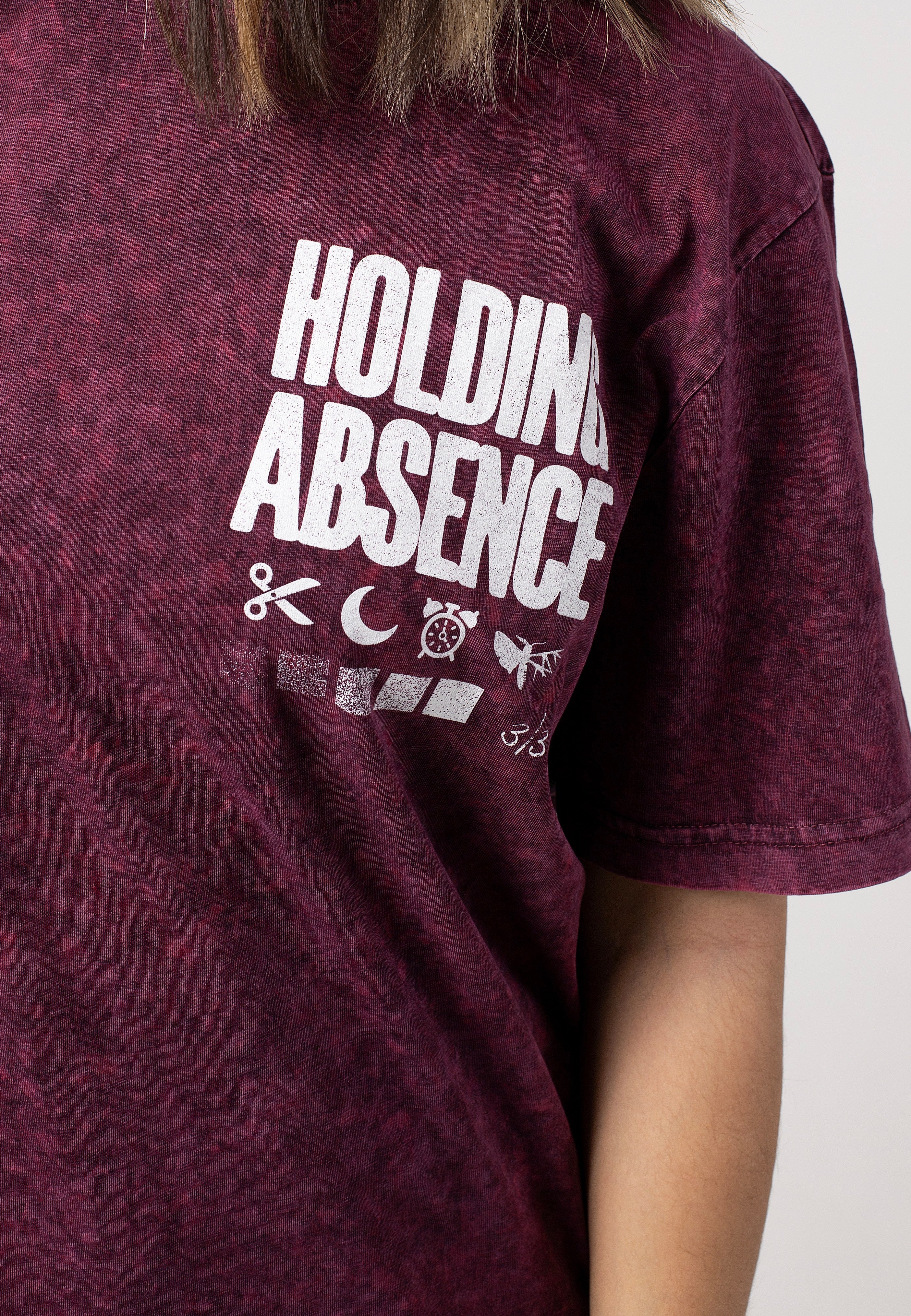 Holding Absence - These New Dreams Berry Black Acid Wash - T-Shirt Discount For Nice