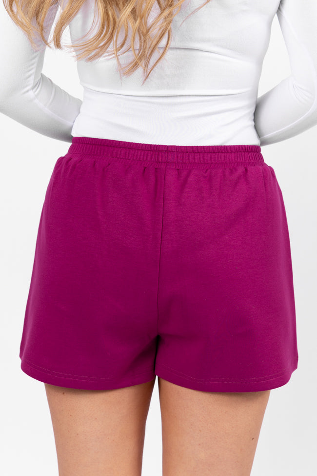 Let's Just Stay Shorts Plum Kalee Rogers X Pink Lily FINAL SALE