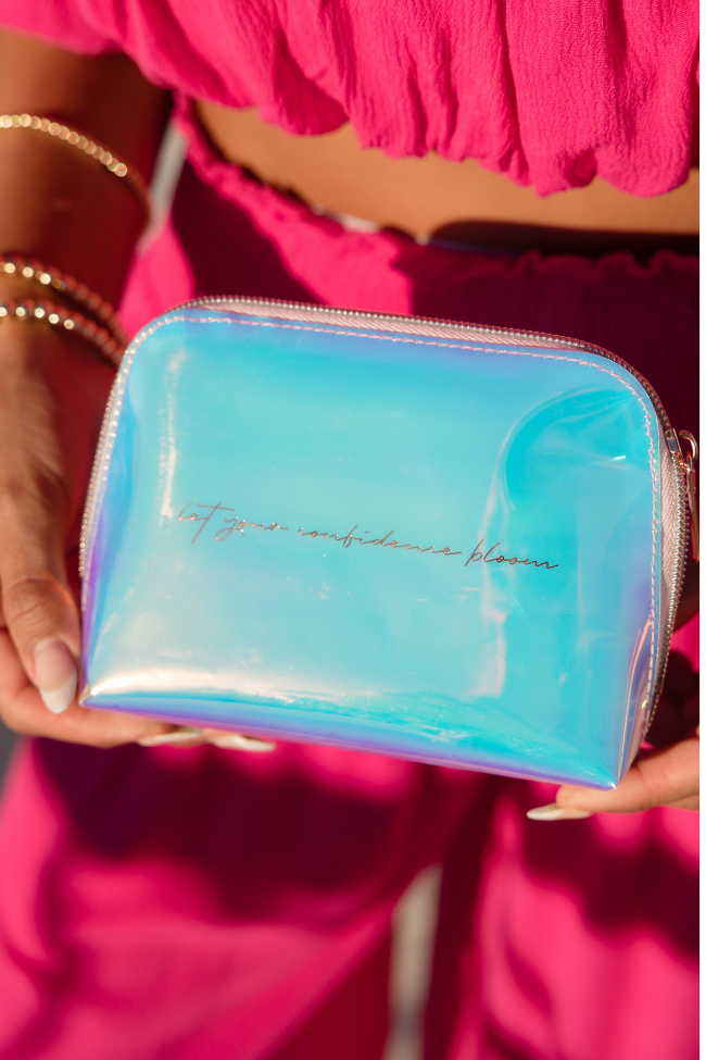 Let Your Confidence Bloom Beauty Bag Iridescent Visit Sale Online