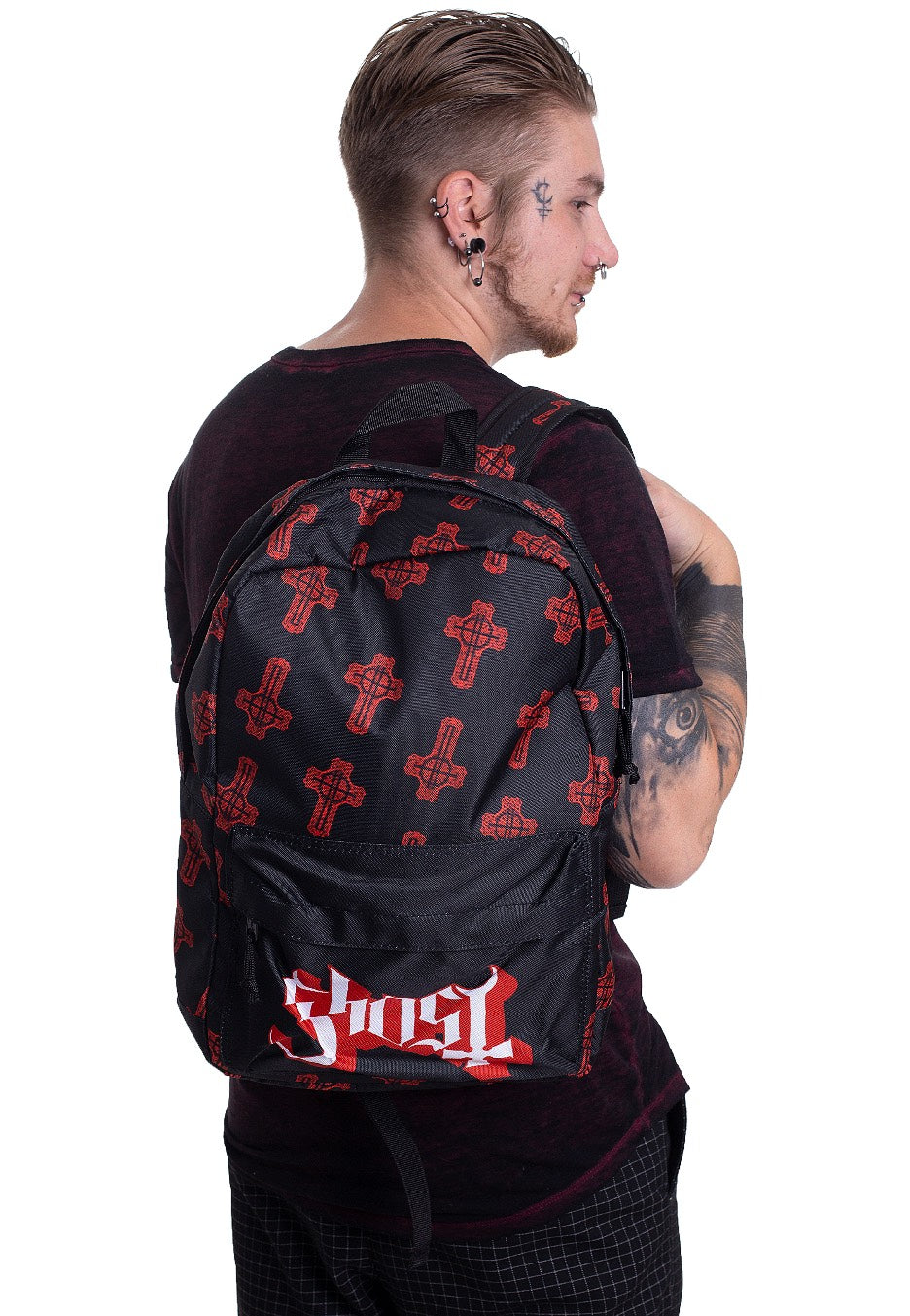 Ghost - Crucifix Red - Backpack Outlet View