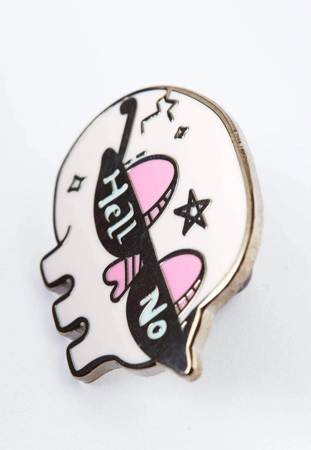 Punky Pins - Hell No Skull - Pin Free Shipping Browse