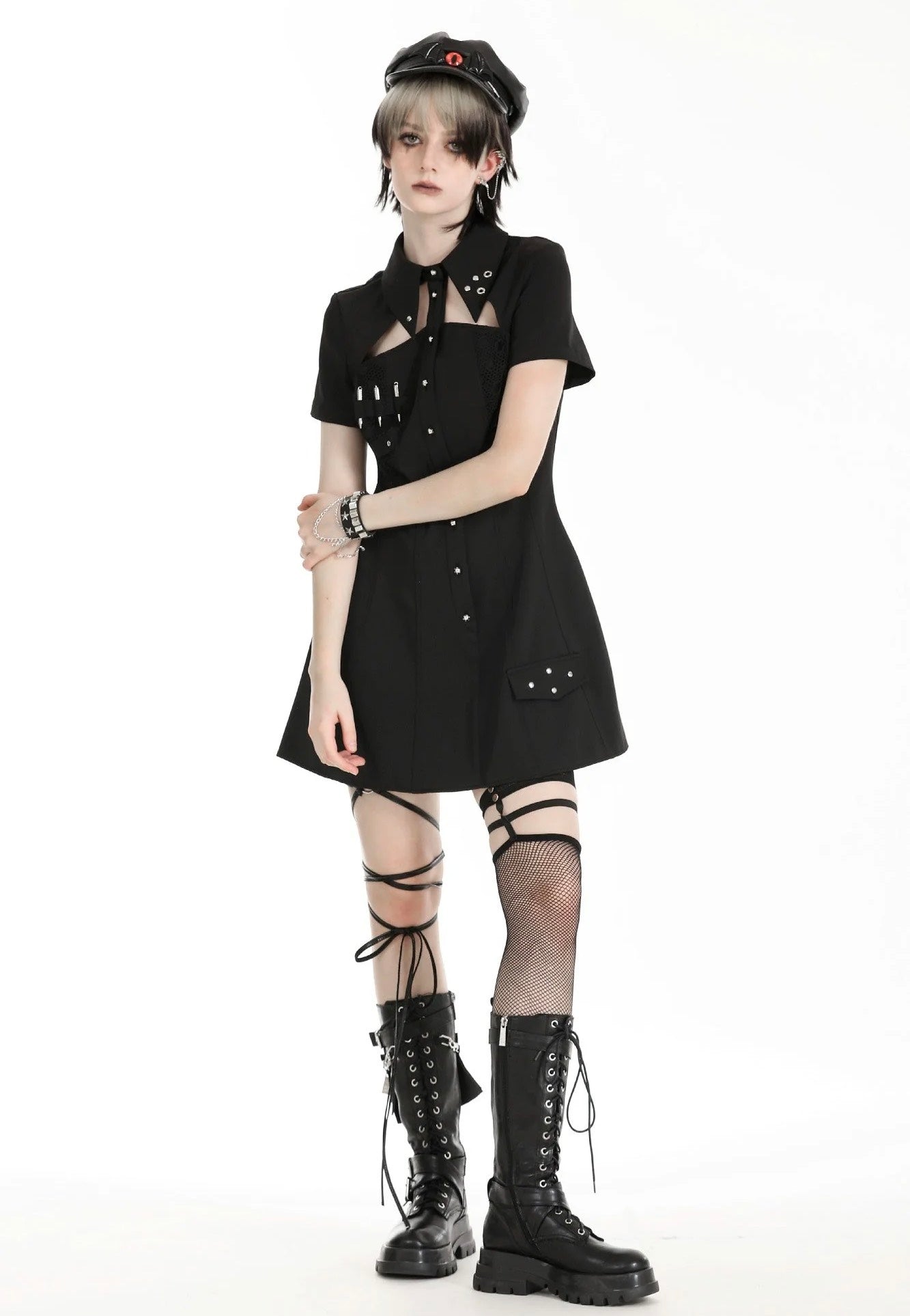 Dark In Love - Military Gothic Black - Dress Best Place To Buy Online