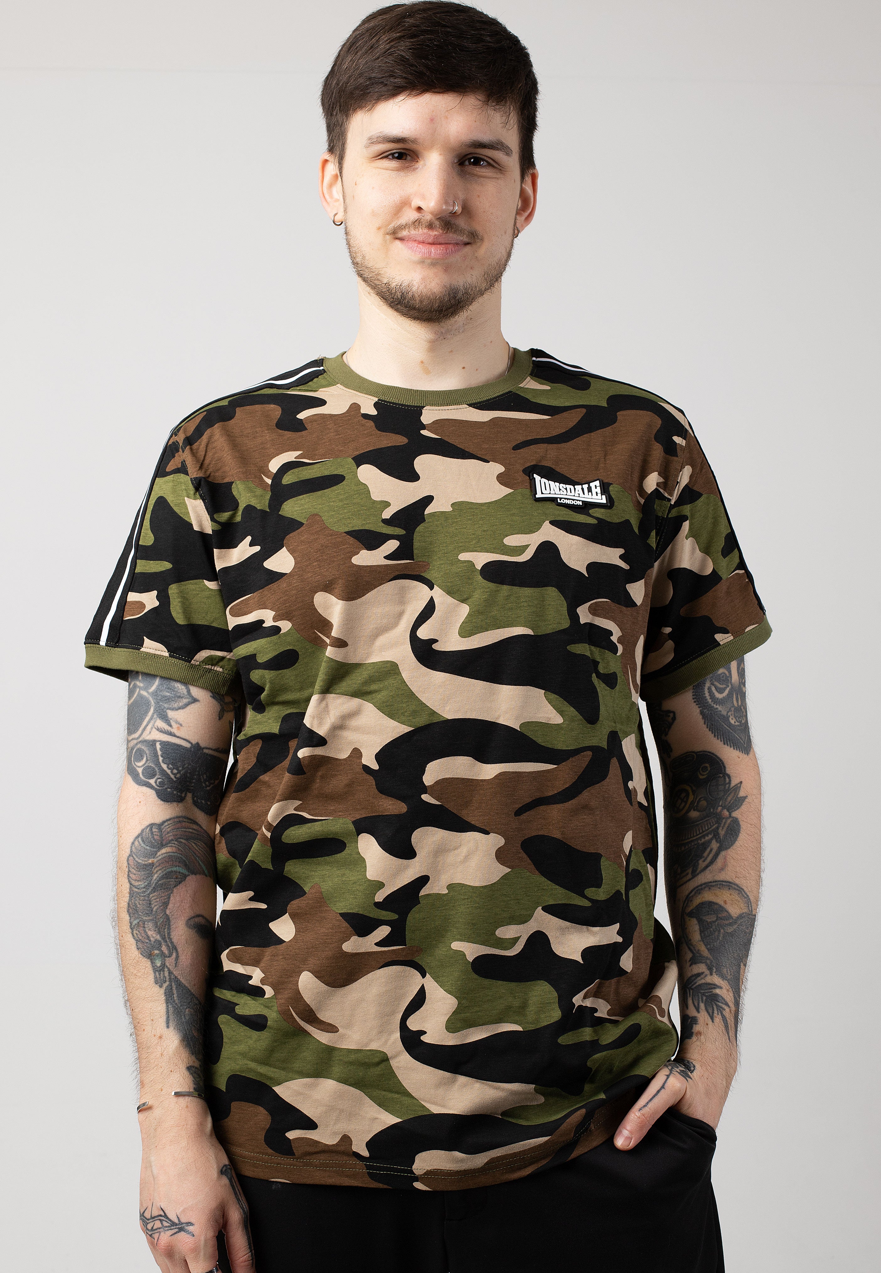 Lonsdale - Gunnista Camo Woodland - T-Shirt Buy Cheap Fake