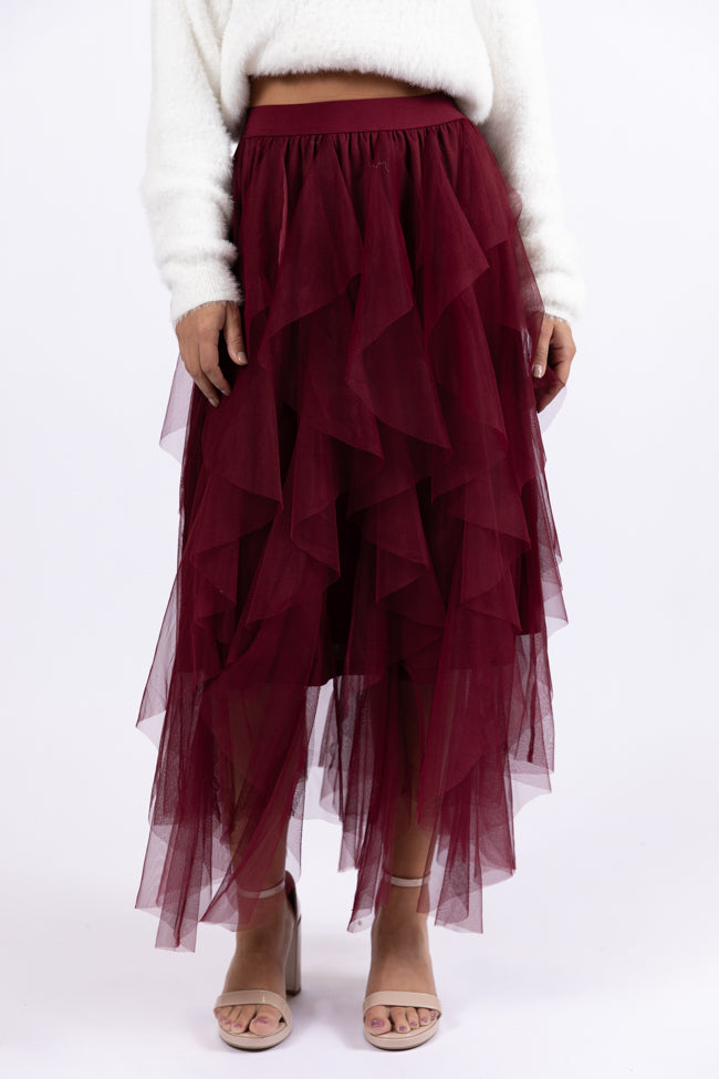 Magical Feeling Wine Tulle Maxi Skirt FINAL SALE Cheap Cost