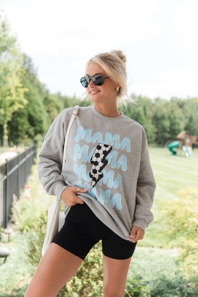 Mama Repeat Soccer Light Grey Oversized Graphic Sweatshirt Eastbay Online