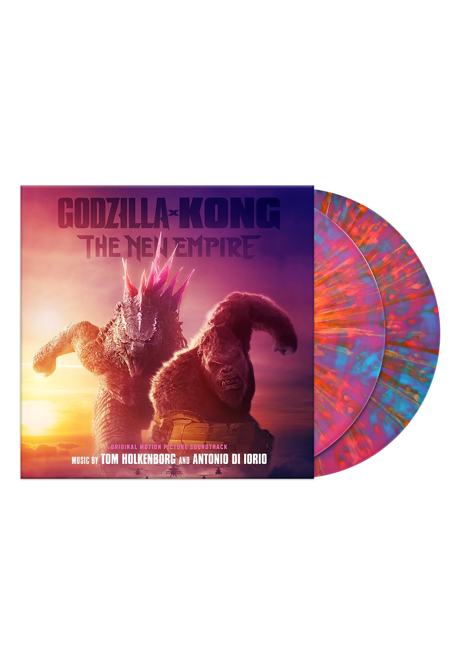 Godzilla - Godzilla X Kong: The New Empire OST Ltd. Neon Pink/Blue Swirl w/ Orange/Pink - Splattered 2 Vinyl Cheap Websites