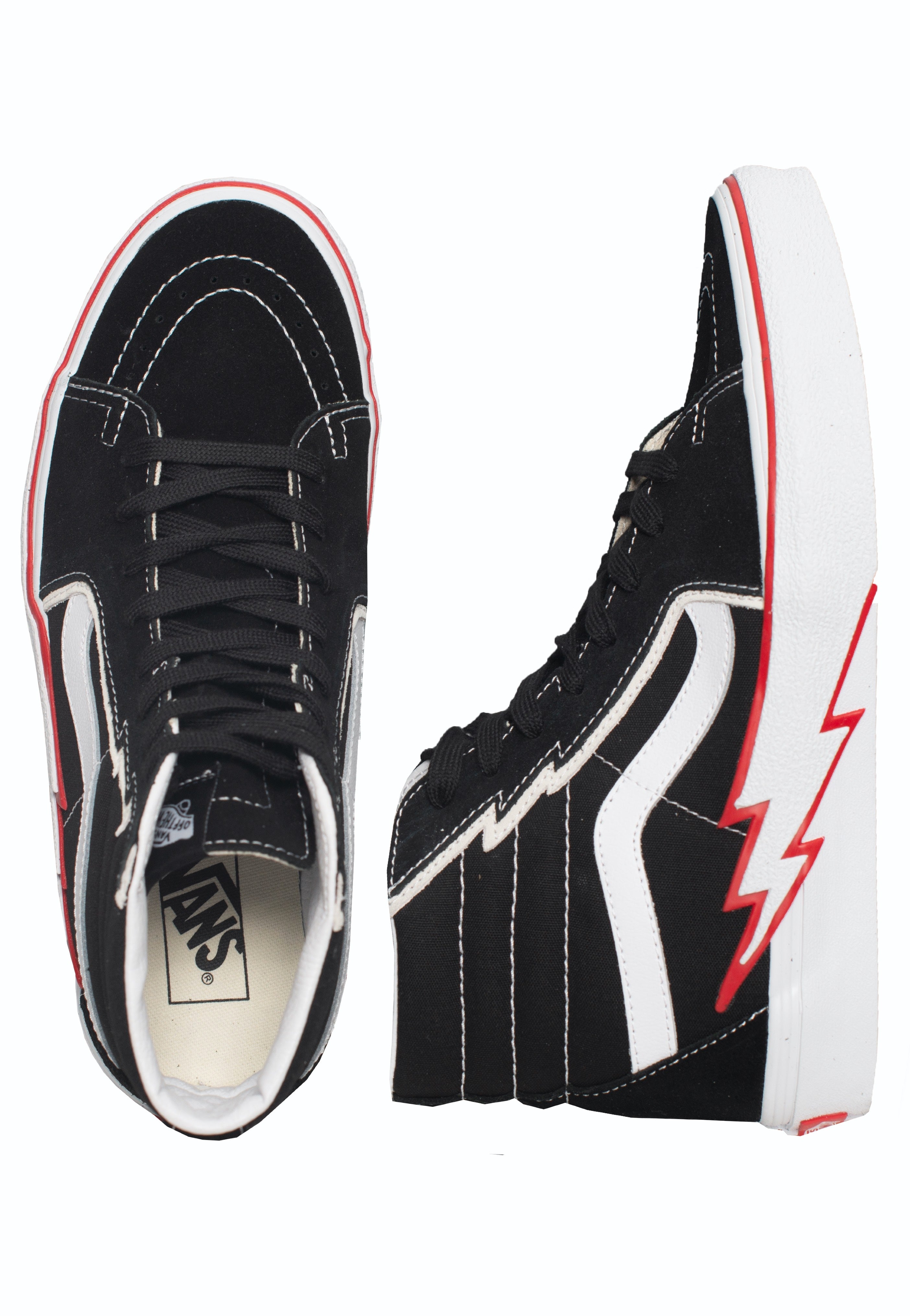 Vans - Sk8 Hi Bolt Black/Racing Red - Shoes Buy Cheap With Credit Card