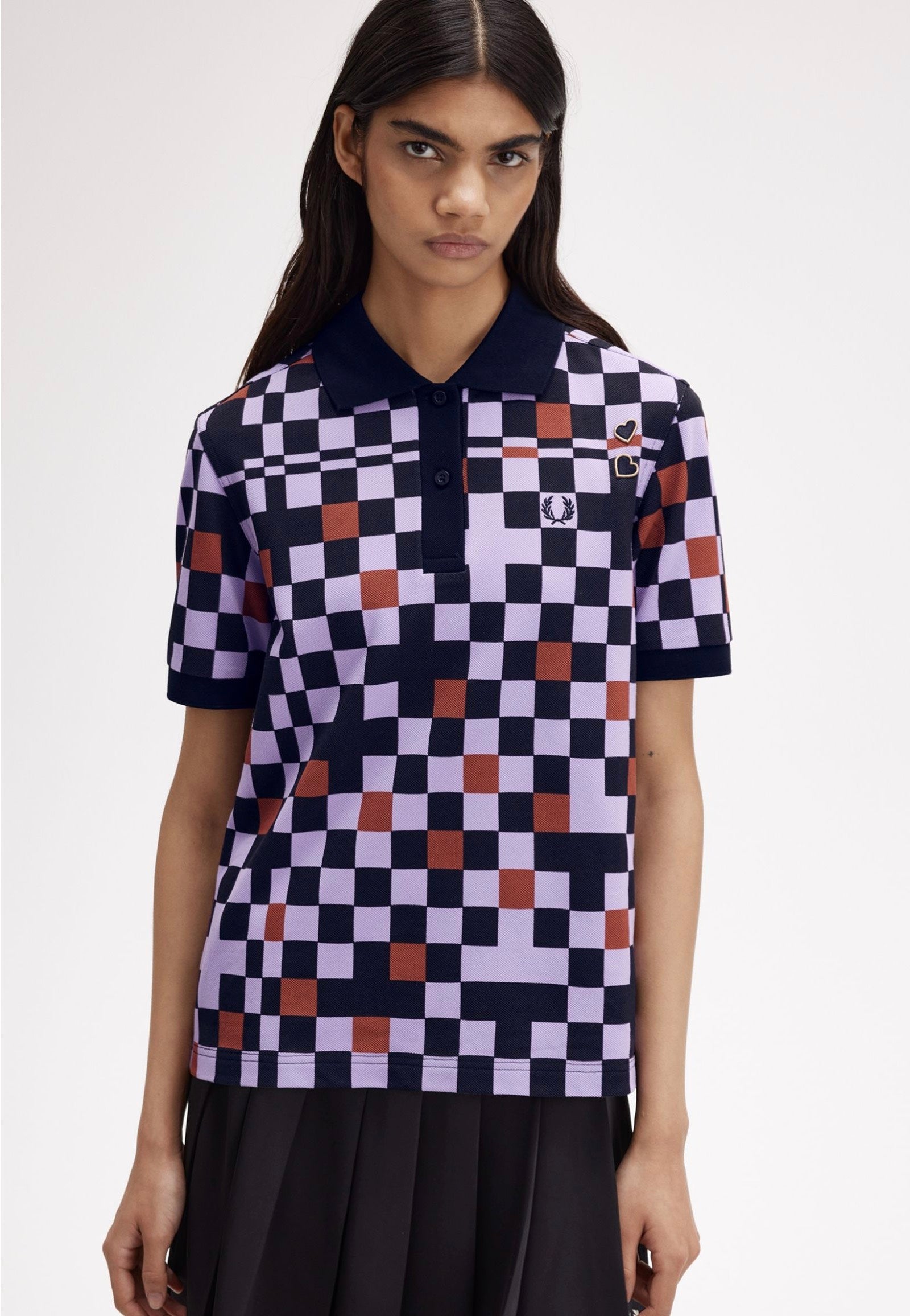 Fred Perry x Amy Winehouse - Printed Ultra Violet - Polo Sale High Quality