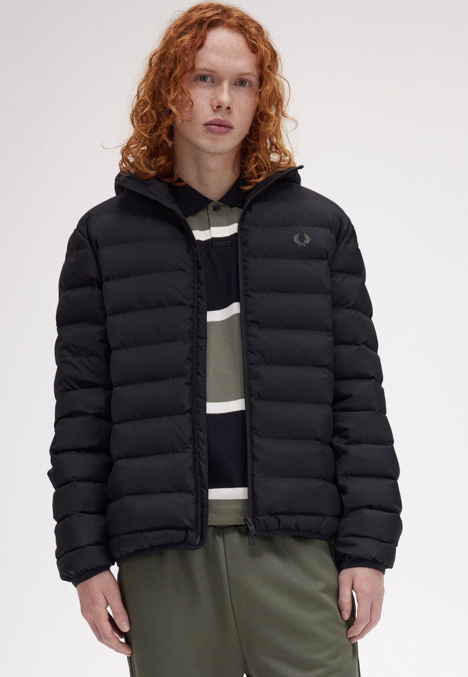 Fred Perry - Hooded Insulated Black - Jacket Discount Collections