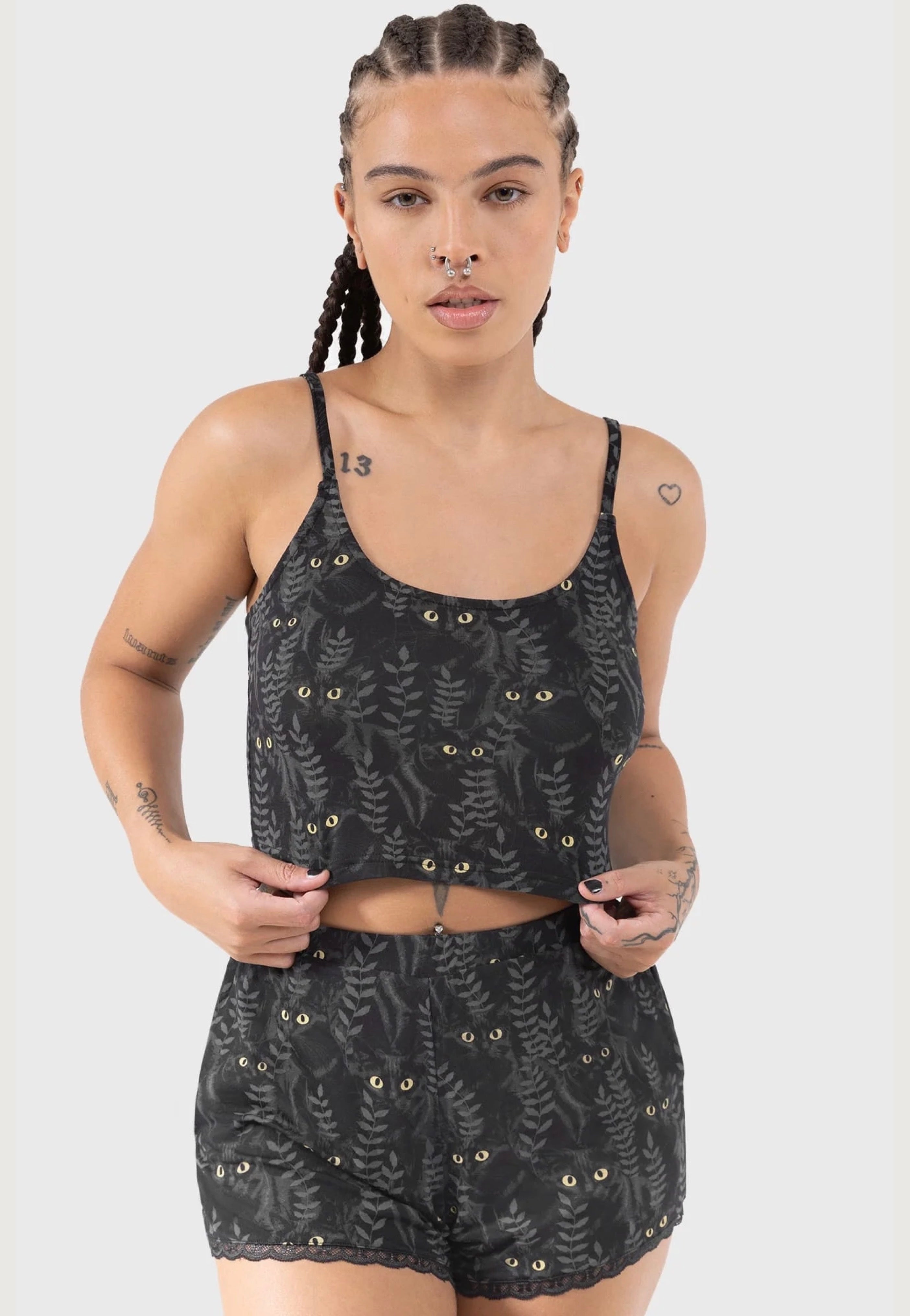 Killstar - Familiar Woods Cami Black - Top Excellent