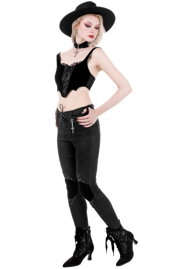 Restyle - Mortem Lace Up Black - Pants Buy Cheap Choice