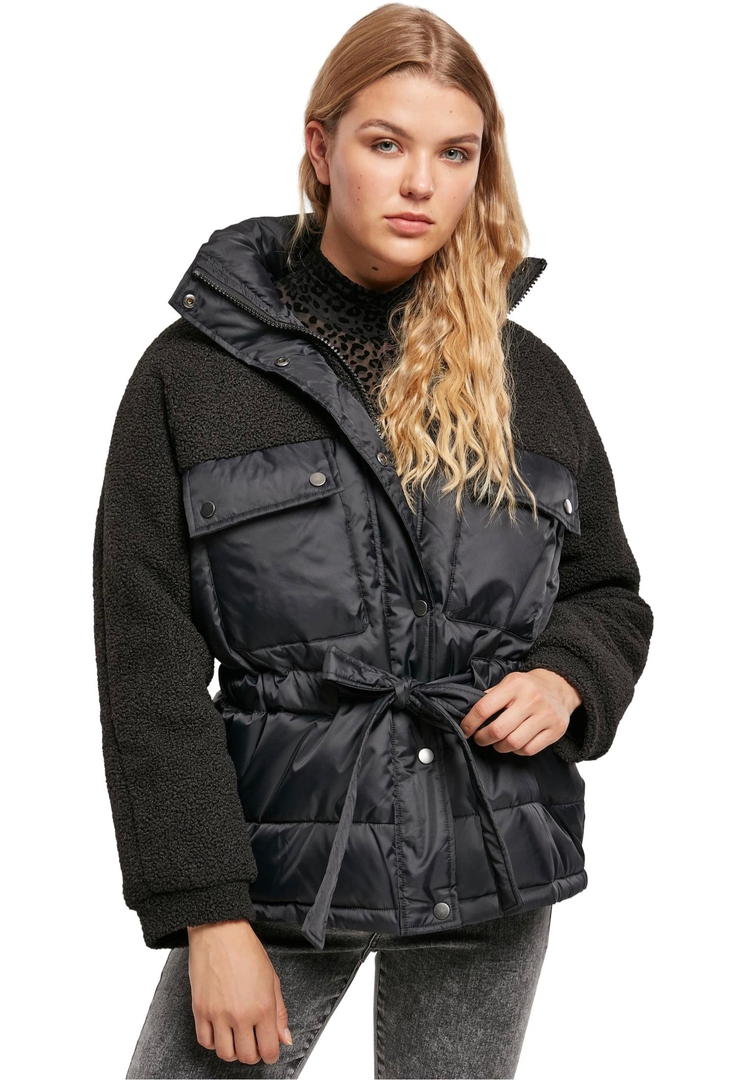 Urban Classics - Sherpa Mix Black - Jacket Clearance Classic