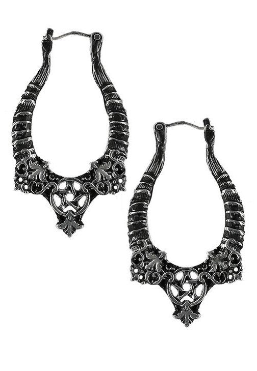 Restyle - Gothic Horns Silver - Earrings In China Cheap Pice