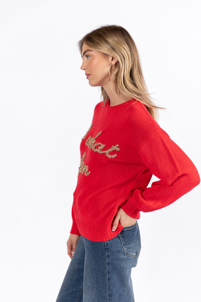 Oh What Fun Red Sweater FINAL SALE Clearance Deals