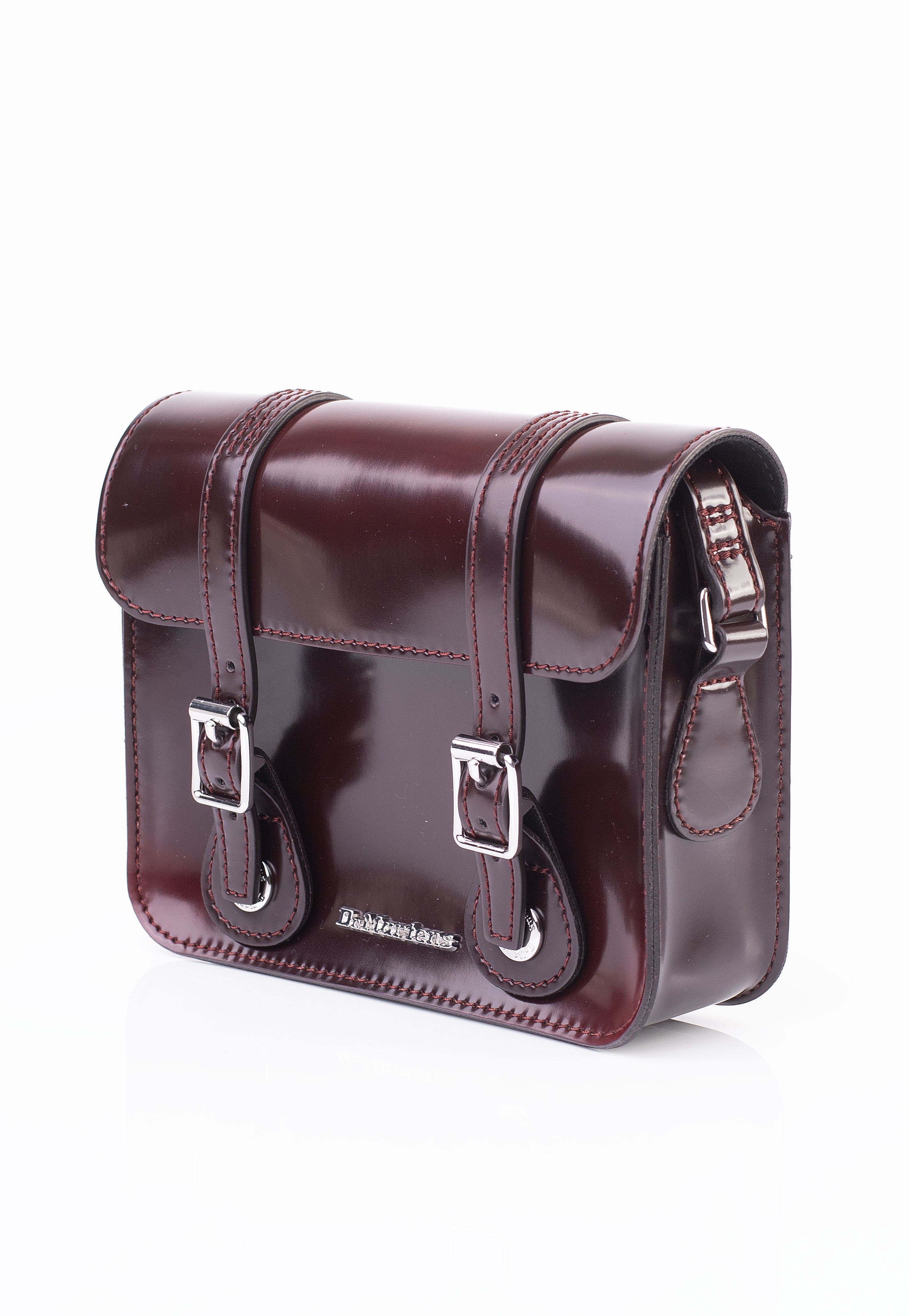 Dr. Martens - 7' Satchel Cherry Red Oxford Rub Off - Bag Marketable Sale Online