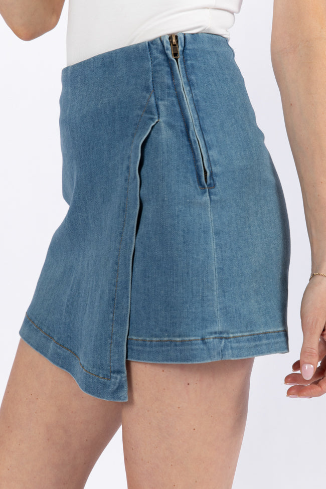 My Favorite Medium Wash Denim Skort Cheap Amazon