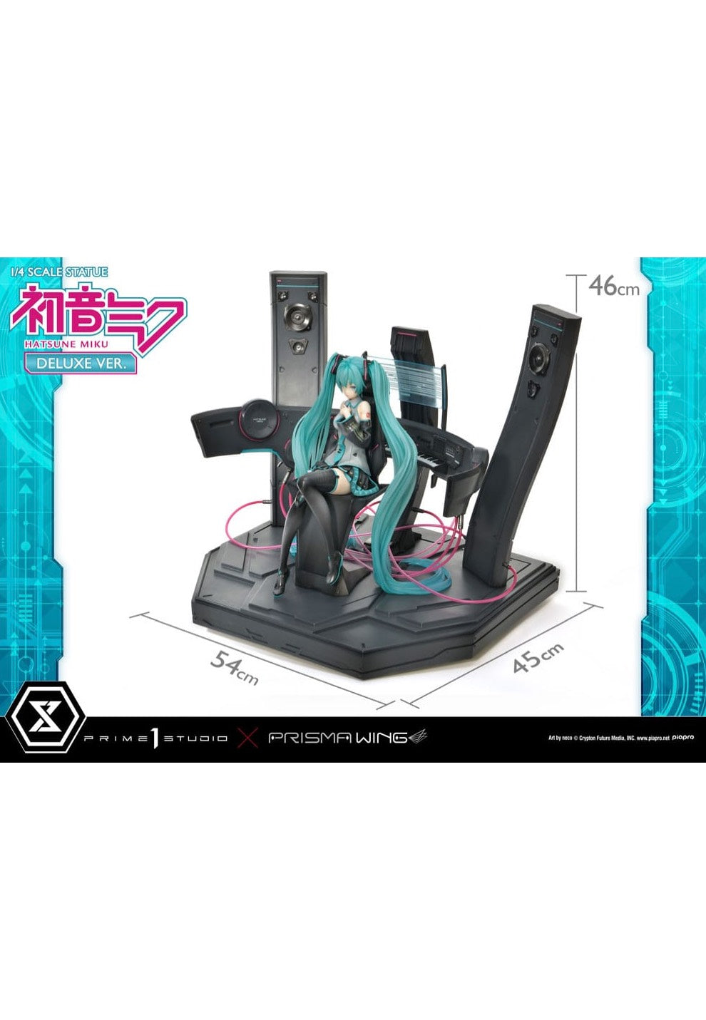 Hatsune Miku - Prisma Wing 1:4 Hatsune Miku Art by neco Deluxe Bonus - Statue Outlet Hot Sale