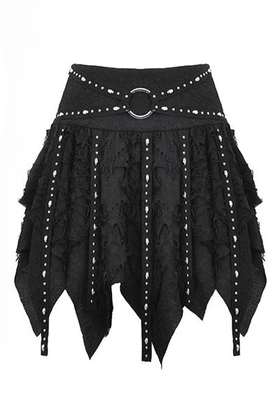 Dark In Love - Punk Irregular Tattered Skul Black - Skirt Footlocker Cheap Online