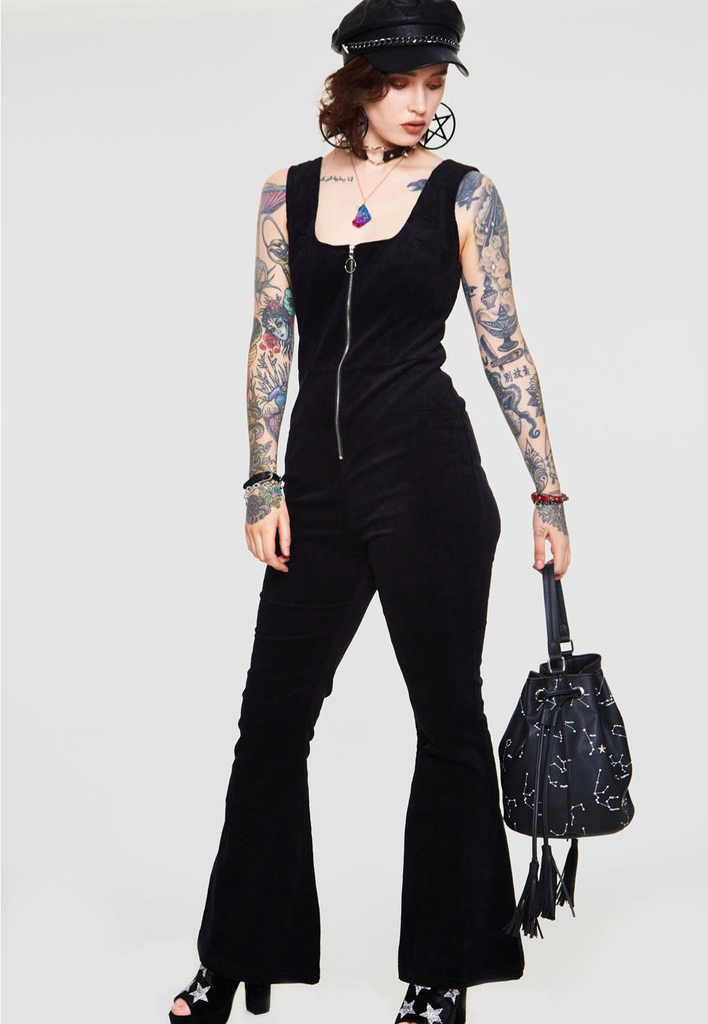 Jawbreaker - Cord Progression Flare Black - Jumpsuit Official