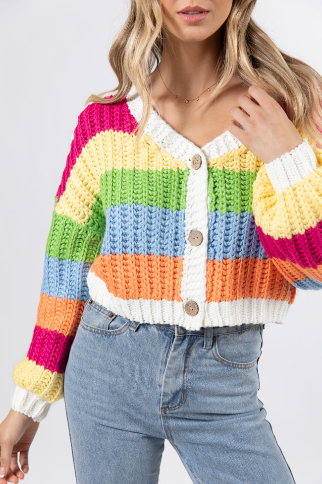 Little Bit More Multi Stripe Cardigan FINAL SALE Best Place Sale Online