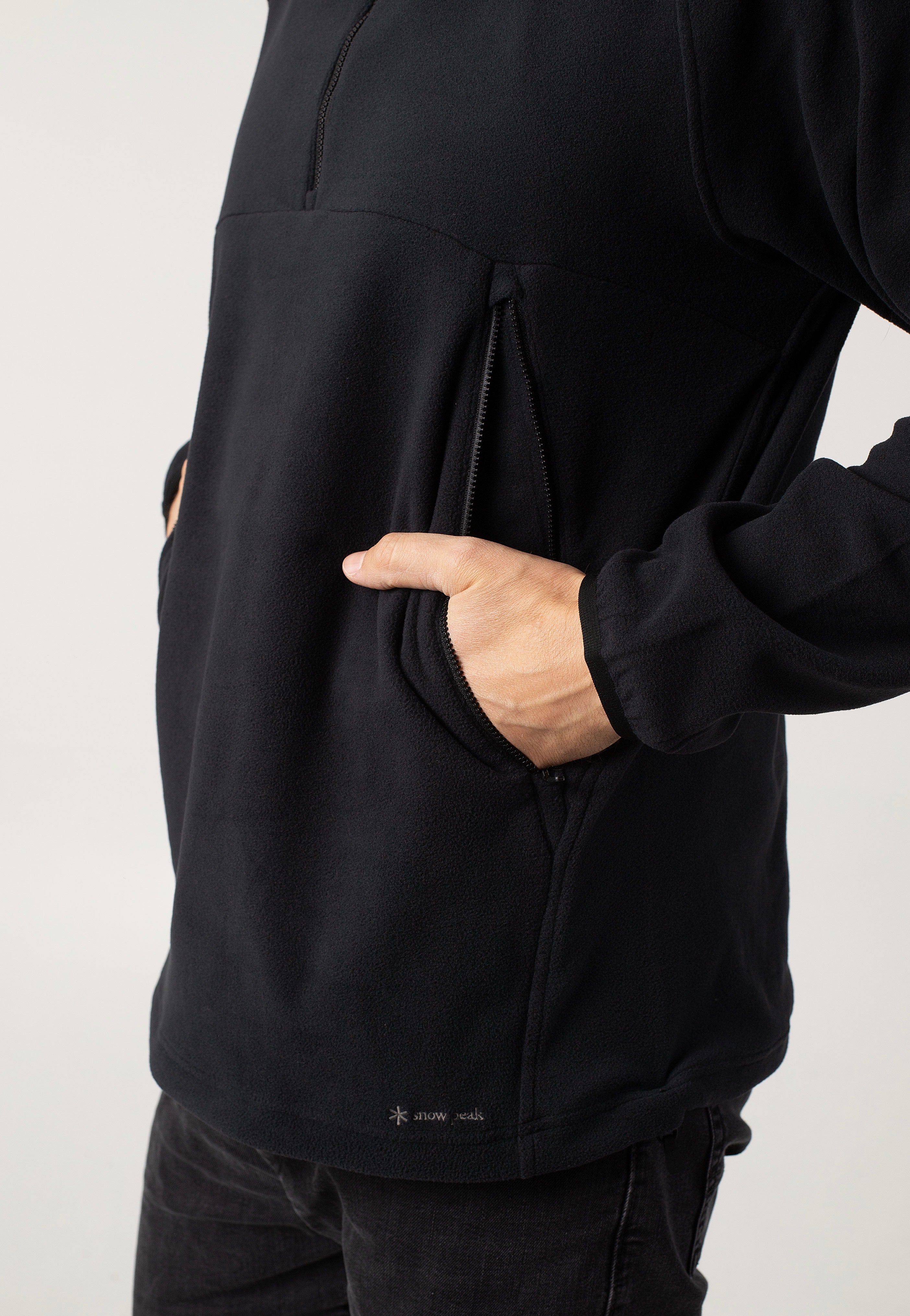 Snow Peak - Micro Fleece Half Zip Black - Hoodie Big Discount Online