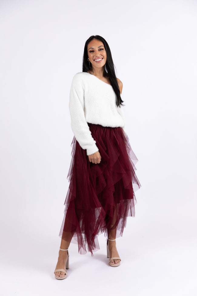 Magical Feeling Wine Tulle Maxi Skirt FINAL SALE Cheap Cost