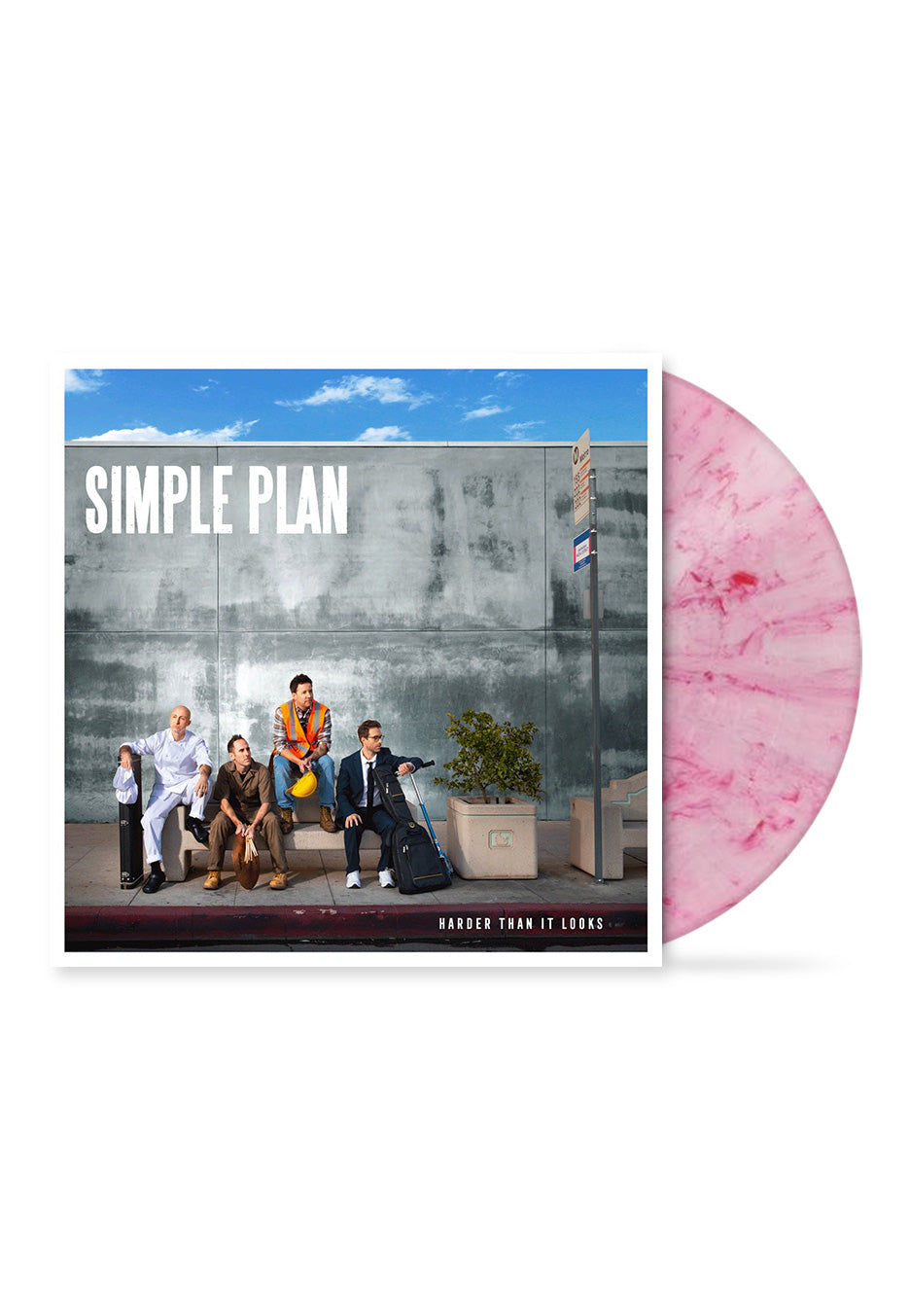 Simple Plan - Harder Than It Looks Pink - Marbled Vinyl Clearance Recommend