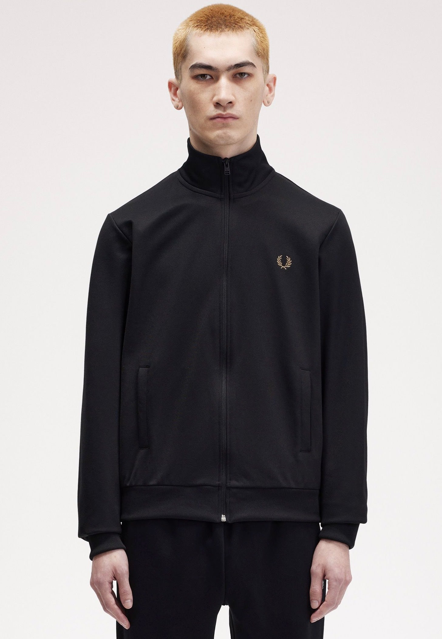 Fred Perry - Track Black/Mtalicgold - Track Jacket Manchester Great Sale Cheap Pice