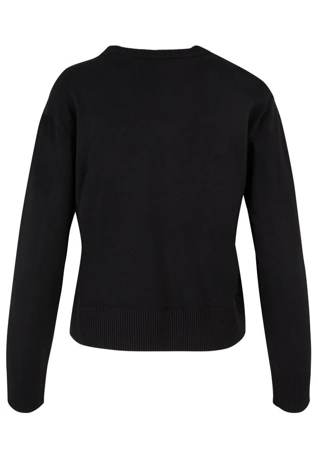 Urban Classics - Ladies Knitted Roundneck Black - Pullover Clearance For Cheap