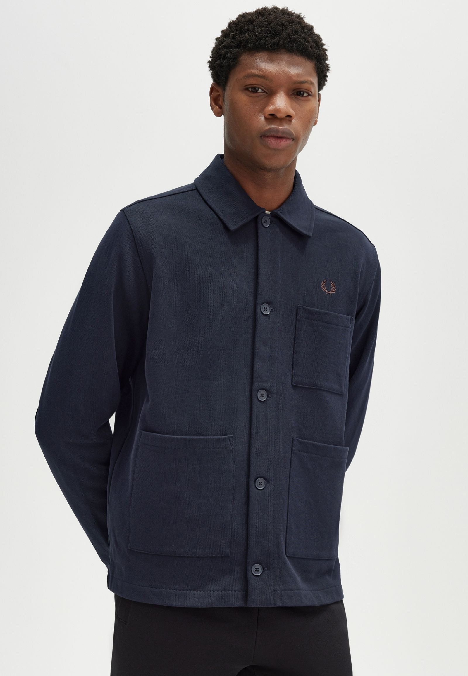 Fred Perry - Heavyweight Sweat Navy - Jacket Cheap Sale Discounts