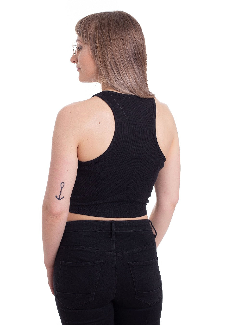 Urban Classics - Cropped Rib Black - Top Free Shipping Online