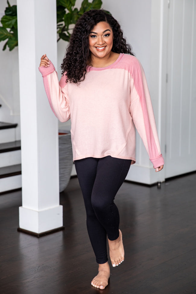 Fall For You Pink Colorblock Top FINAL SALE Outlet For Sale