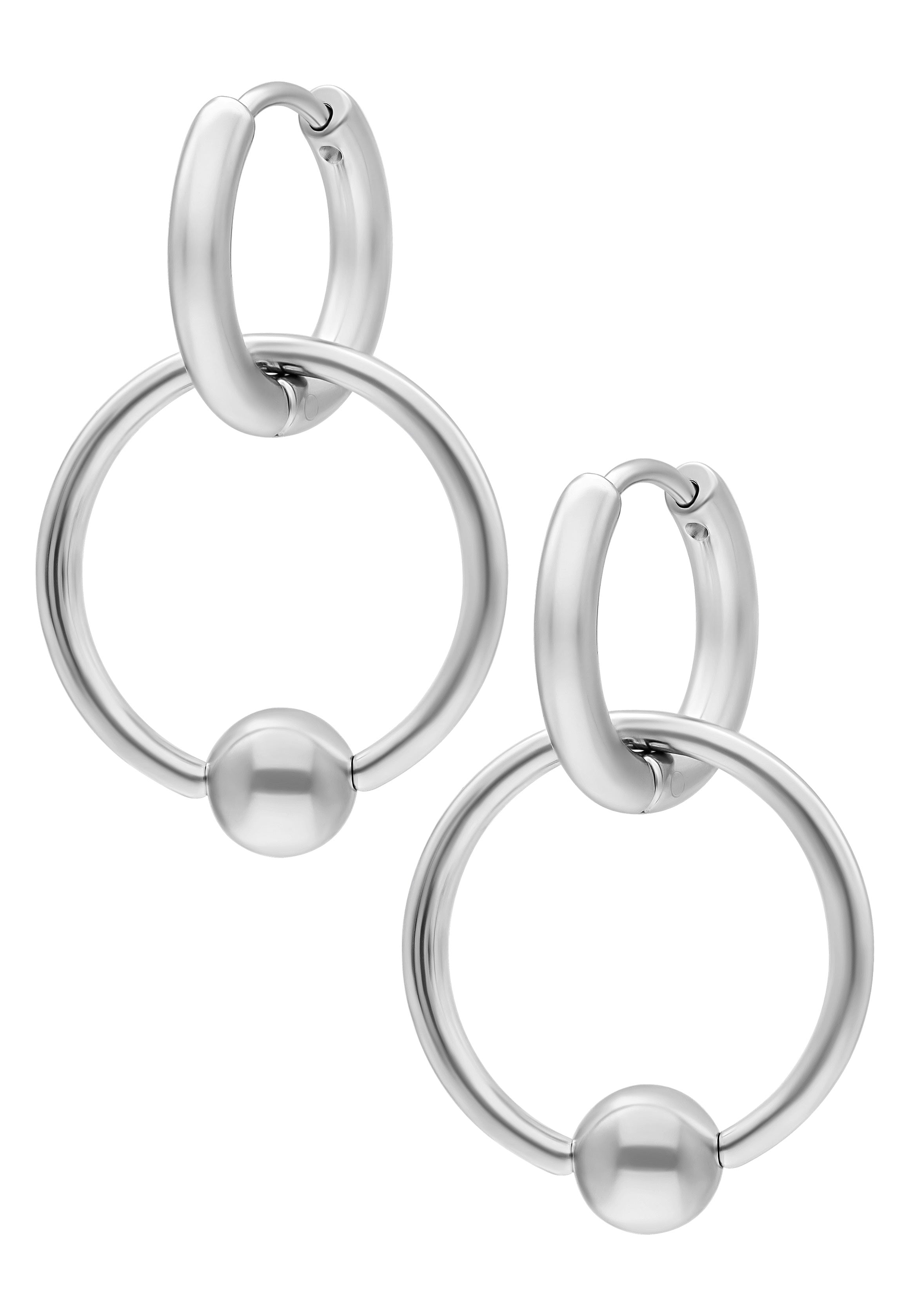 Wildcat - Little Ball Closure Hoops 16mm Silver - Earrings Free Shipping Shop