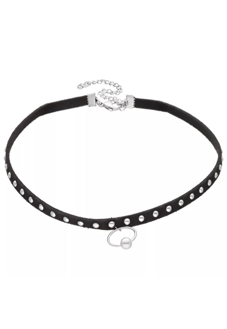 Wildcat - Ring Of O Studded Black - Choker 100% Authentic